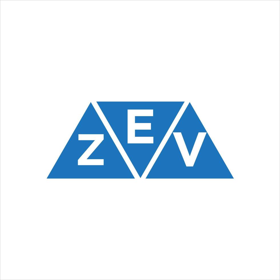 ezv driehoek vorm logo ontwerp Aan wit achtergrond. ezv creatief initialen brief logo concept.ezv driehoek vorm logo ontwerp Aan wit achtergrond. ezv creatief initialen brief logo concept. vector