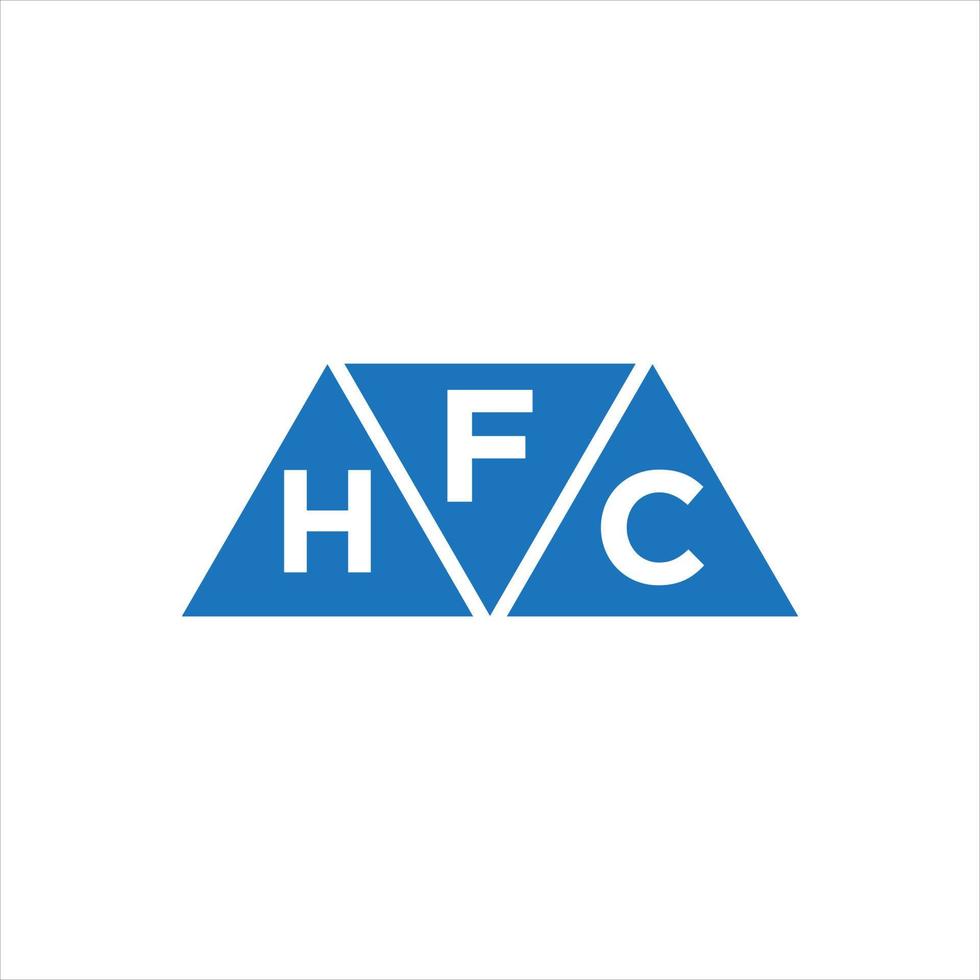 fhc driehoek vorm logo ontwerp Aan wit achtergrond. fhc creatief initialen brief logo concept. vector