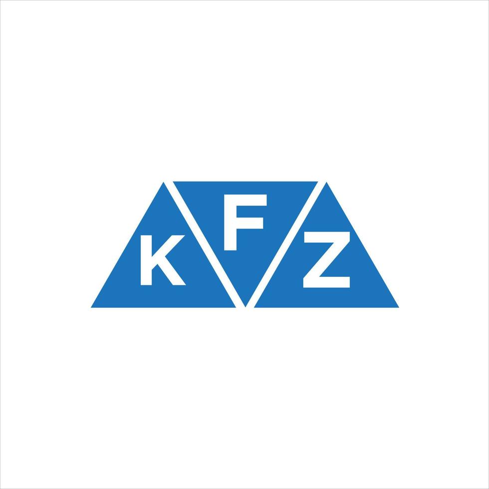 fkz driehoek vorm logo ontwerp Aan wit achtergrond. fkz creatief initialen brief logo concept. vector