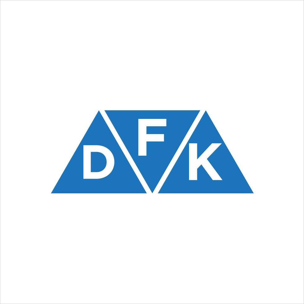 fdk driehoek vorm logo ontwerp Aan wit achtergrond. fdk creatief initialen brief logo concept. vector