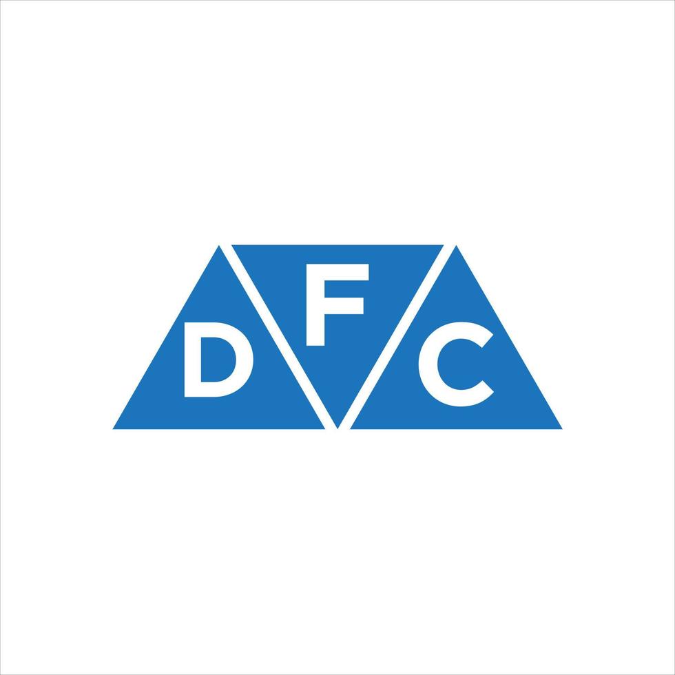 fdc driehoek vorm logo ontwerp Aan wit achtergrond. fdc creatief initialen brief logo concept. vector