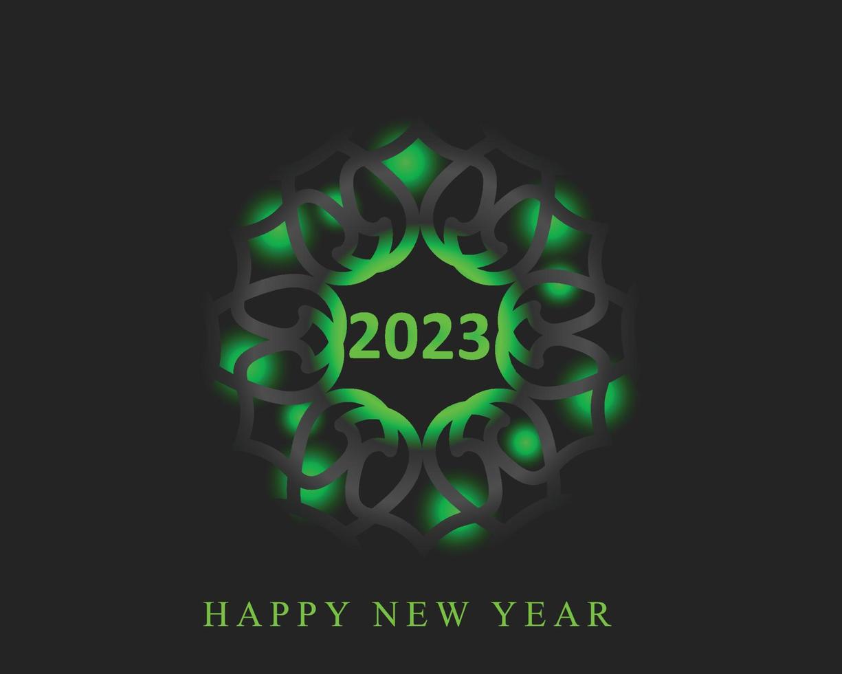 2023 gelukkig nieuw jaar achtergrond ontwerp. groet kaart, banier, poster. vector illustratie. uitstekend ontwerp.