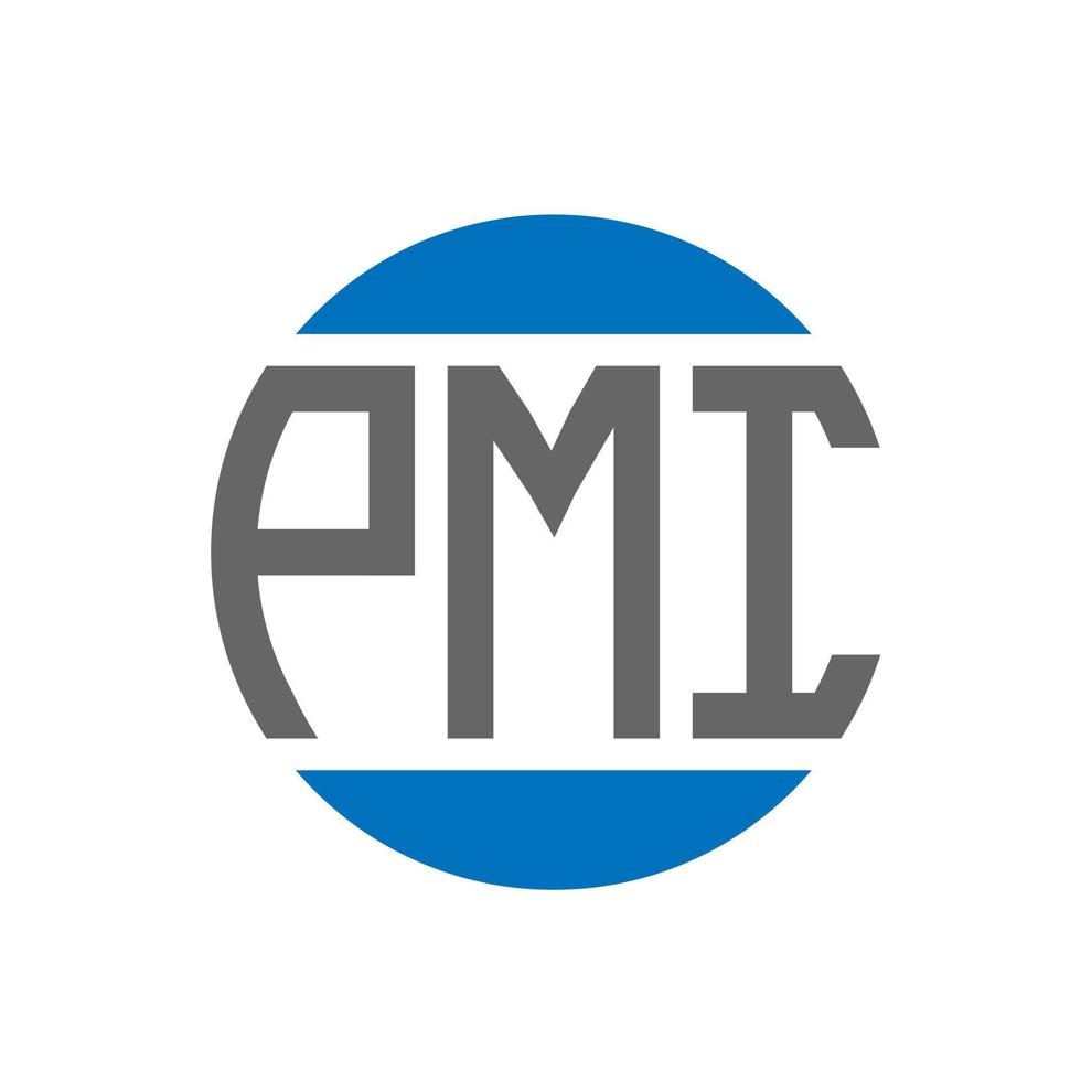 pmi brief logo ontwerp Aan wit achtergrond. pmi creatief initialen cirkel logo concept. pmi brief ontwerp. vector