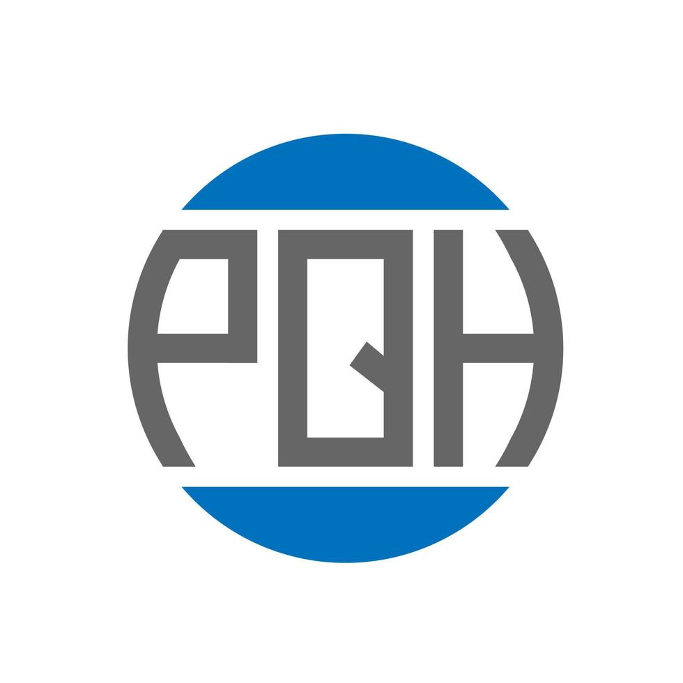 pqh brief logo ontwerp Aan wit achtergrond. pqh creatief initialen cirkel logo concept. pqh brief ontwerp. vector