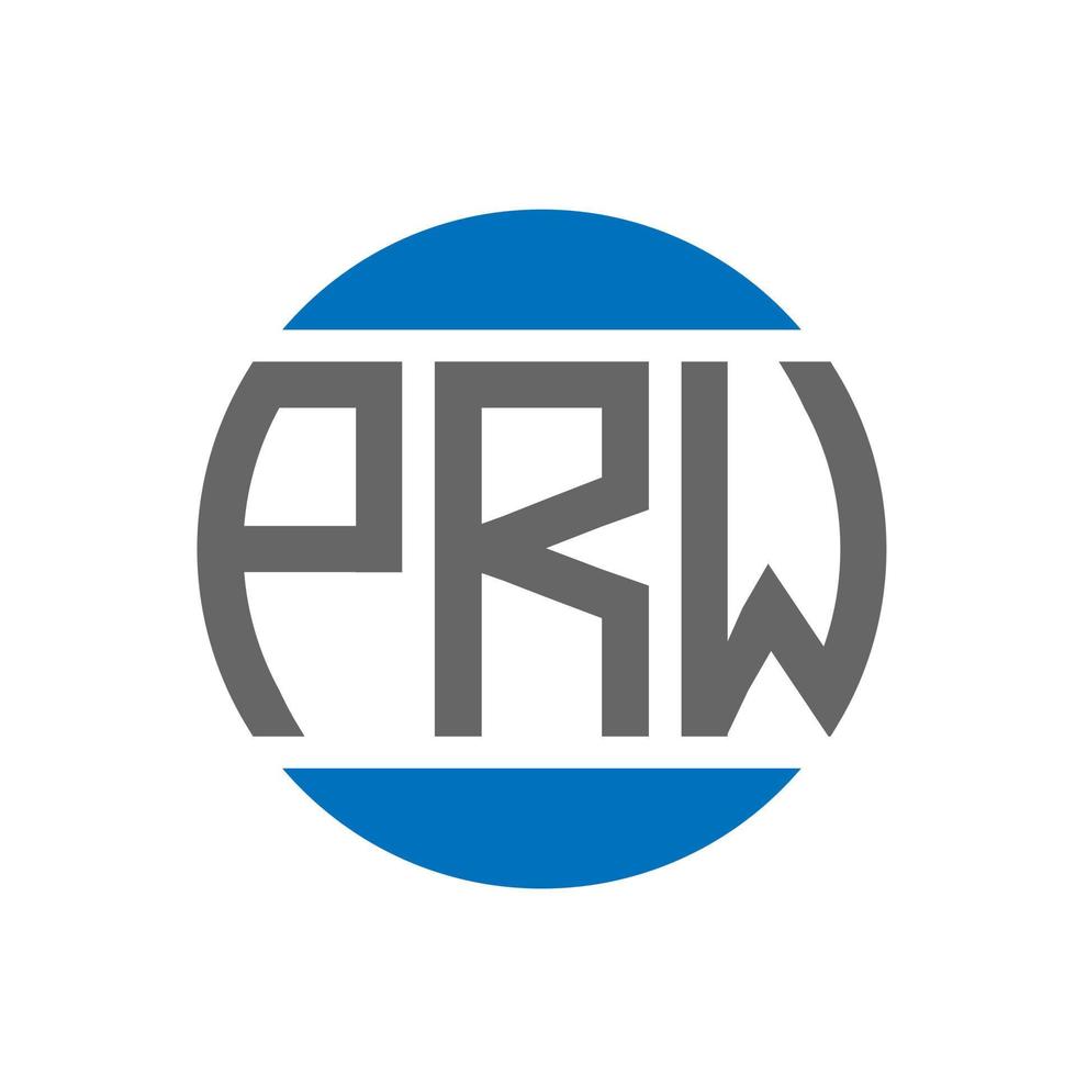 prw brief logo ontwerp Aan wit achtergrond. prw creatief initialen cirkel logo concept. prw brief ontwerp. vector