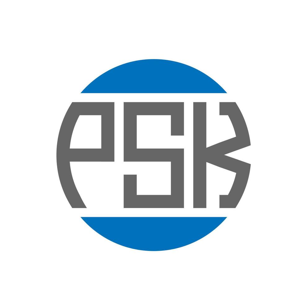 psk brief logo ontwerp Aan wit achtergrond. psk creatief initialen cirkel logo concept. psk brief ontwerp. vector