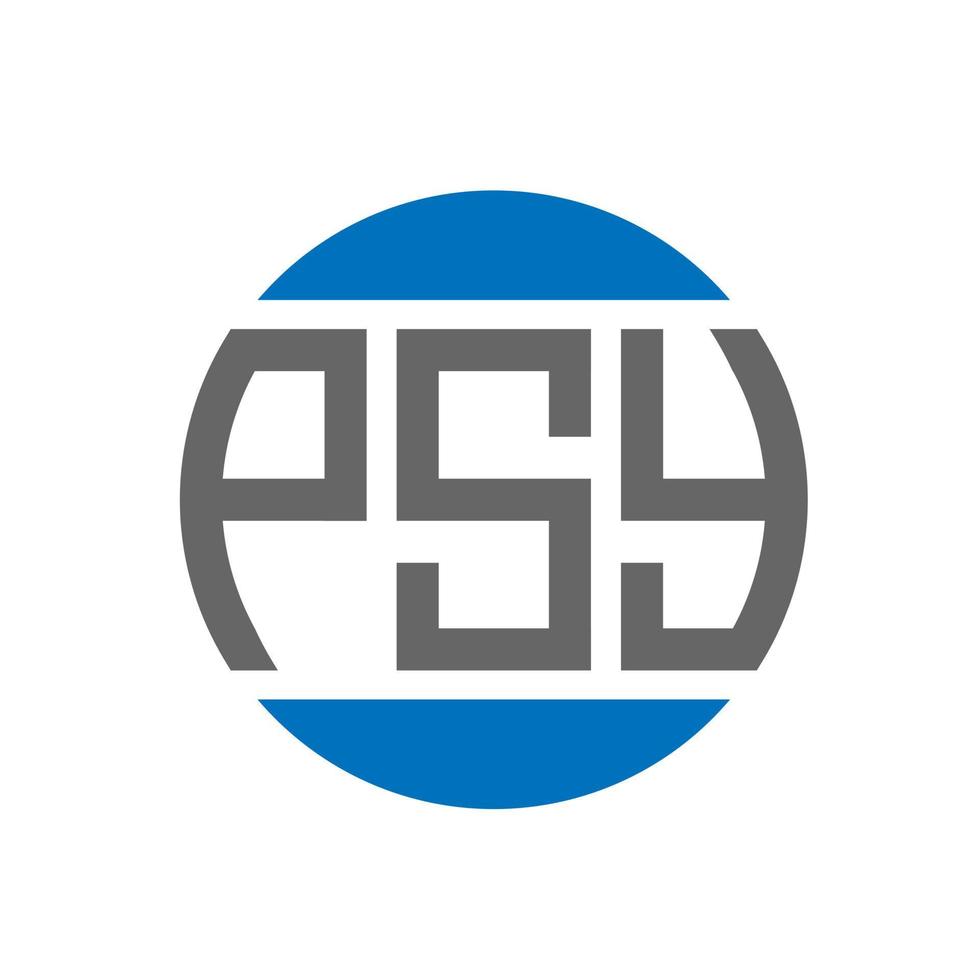 psy brief logo ontwerp Aan wit achtergrond. psy creatief initialen cirkel logo concept. psy brief ontwerp. vector