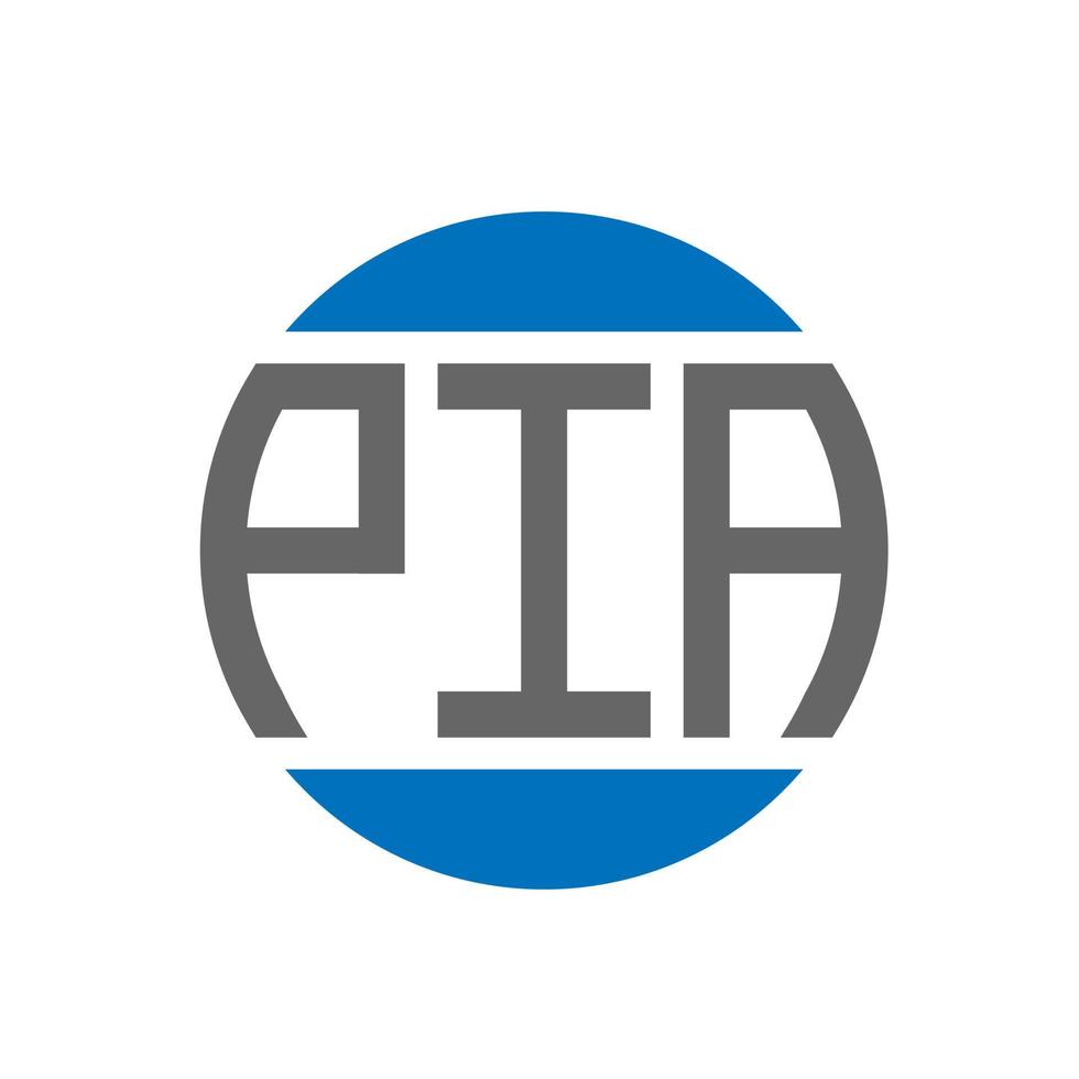 pia brief logo ontwerp Aan wit achtergrond. pia creatief initialen cirkel logo concept. pia brief ontwerp. vector