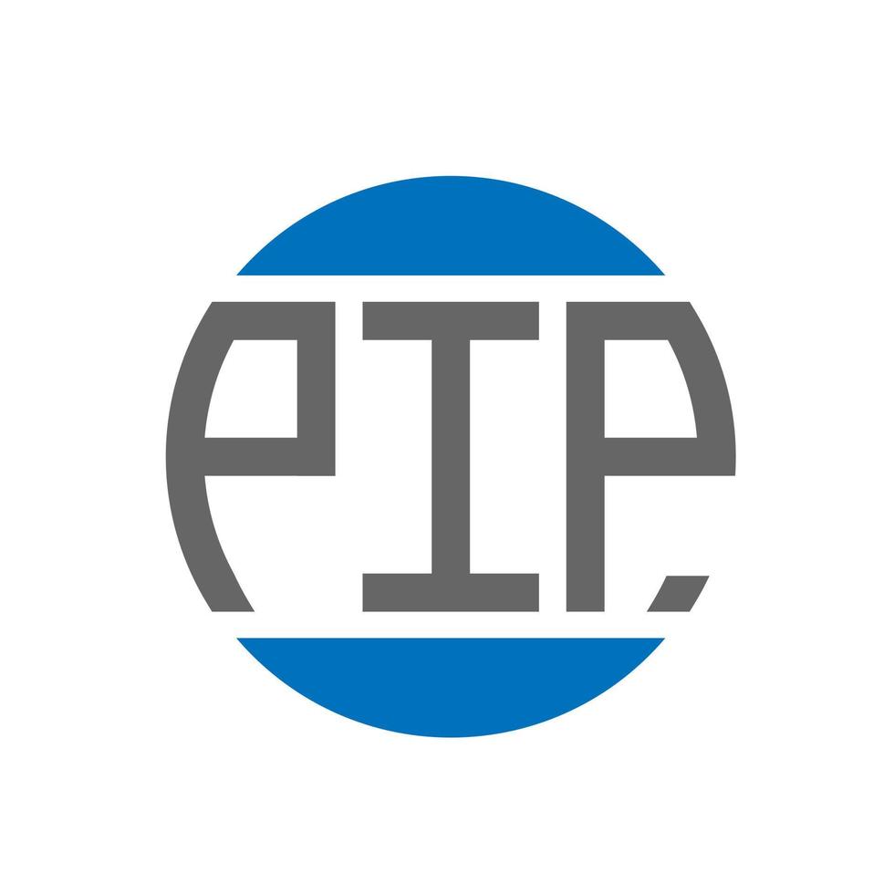 Pip brief logo ontwerp Aan wit achtergrond. Pip creatief initialen cirkel logo concept. Pip brief ontwerp. vector