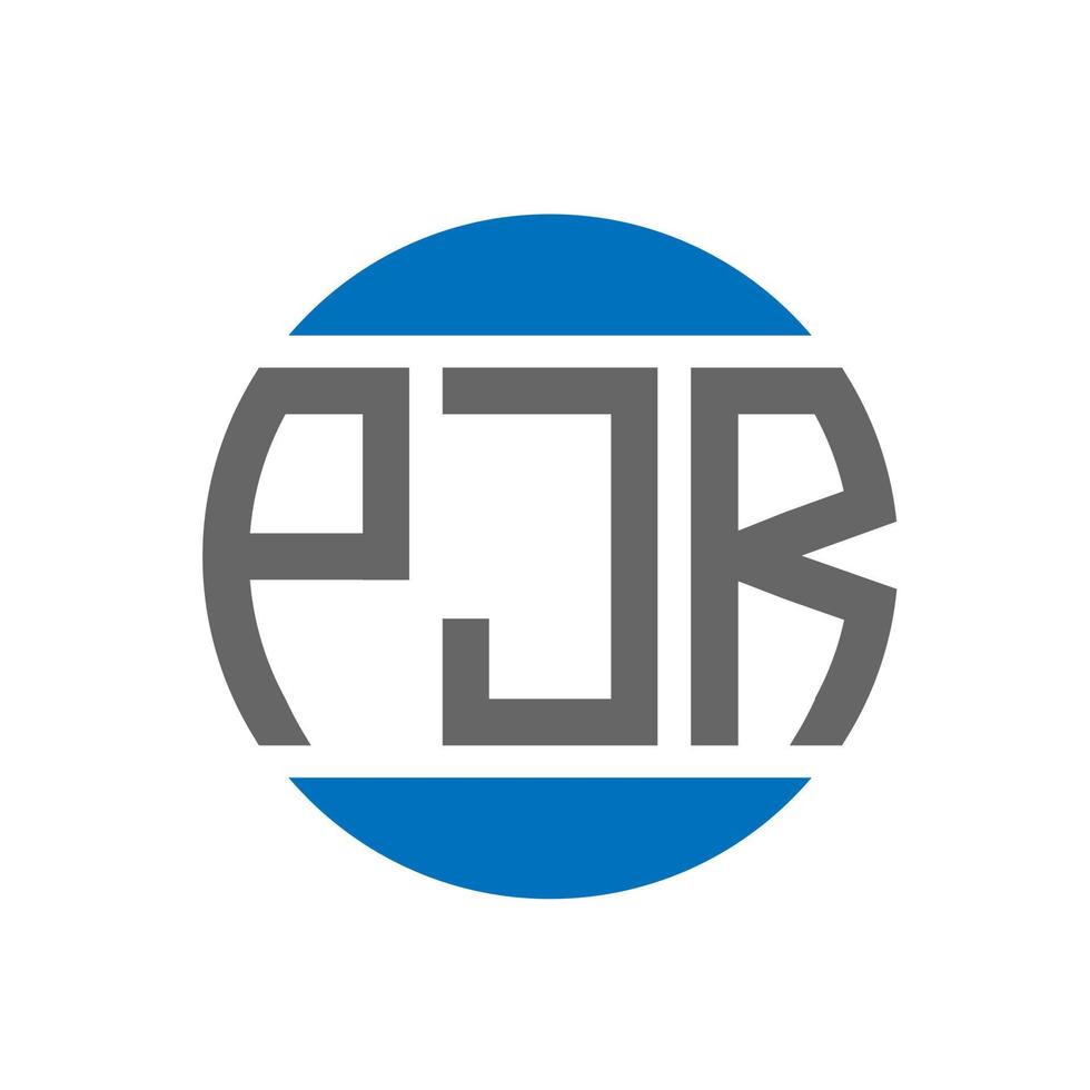 pjr brief logo ontwerp Aan wit achtergrond. pjr creatief initialen cirkel logo concept. pjr brief ontwerp. vector