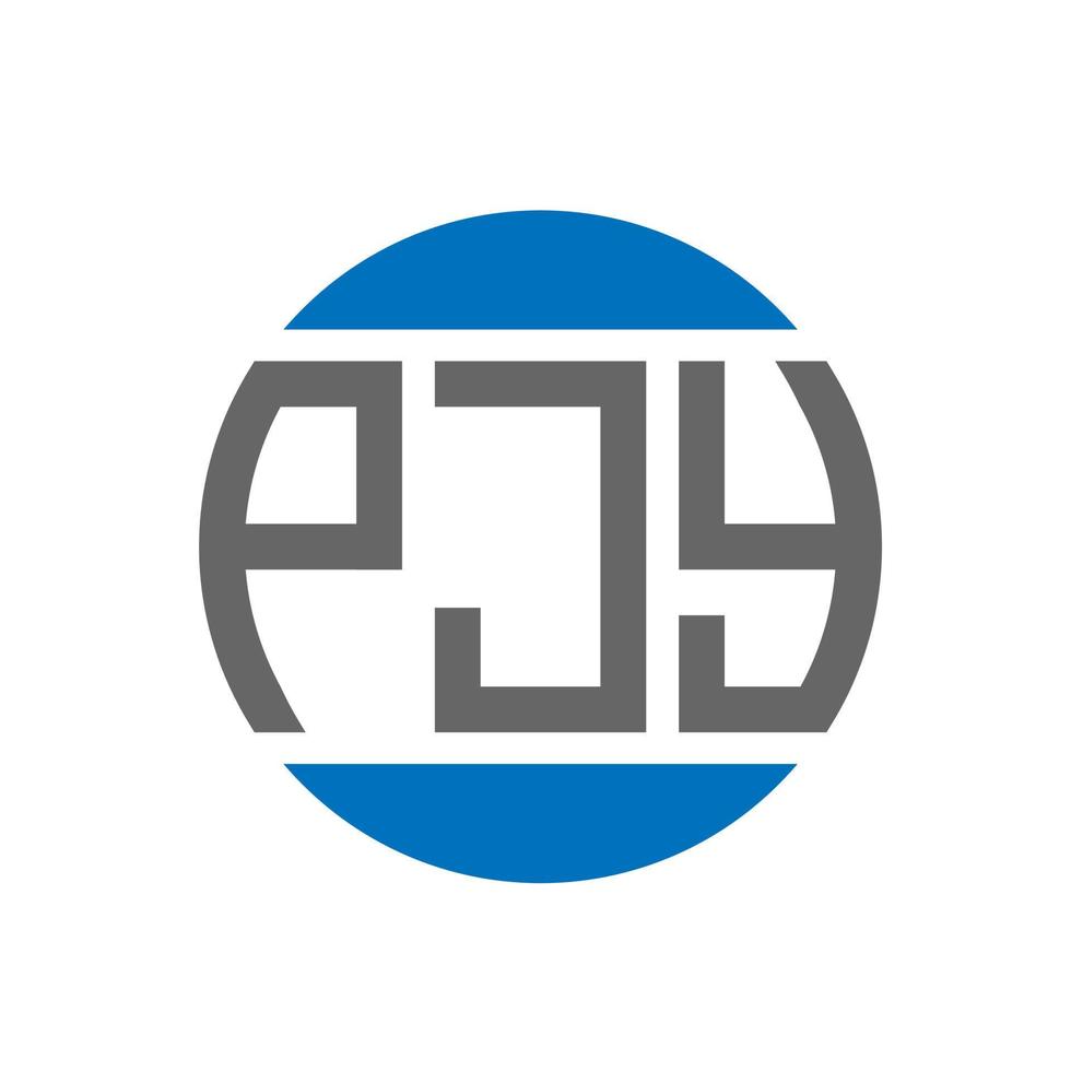 pjy brief logo ontwerp Aan wit achtergrond. pjy creatief initialen cirkel logo concept. pjy brief ontwerp. vector
