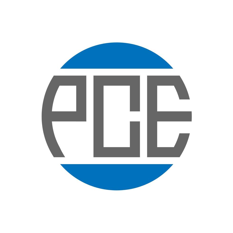 pce brief logo ontwerp Aan wit achtergrond. pce creatief initialen cirkel logo concept. pce brief ontwerp. vector