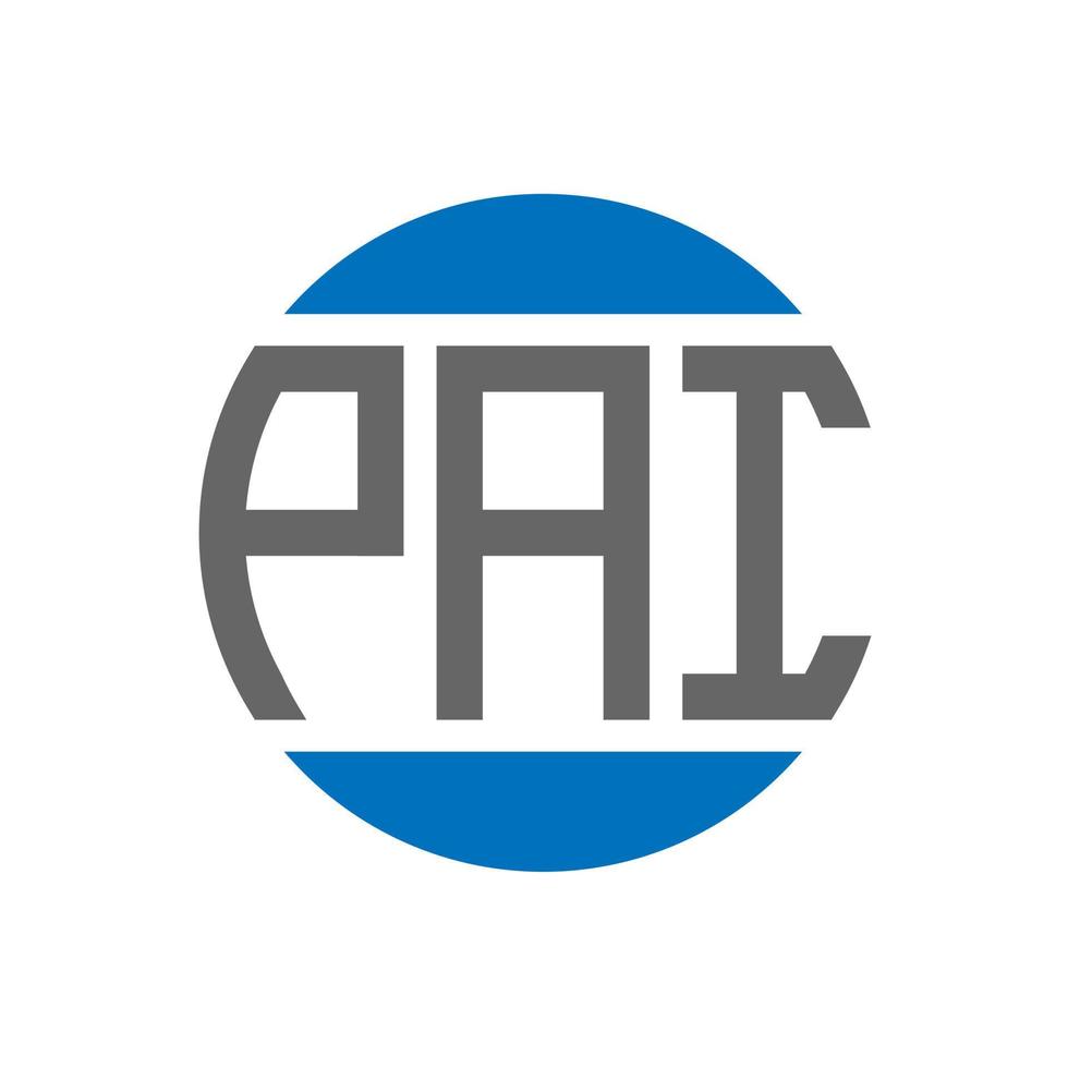 pai brief logo ontwerp Aan wit achtergrond. pai creatief initialen cirkel logo concept. pai brief ontwerp. vector