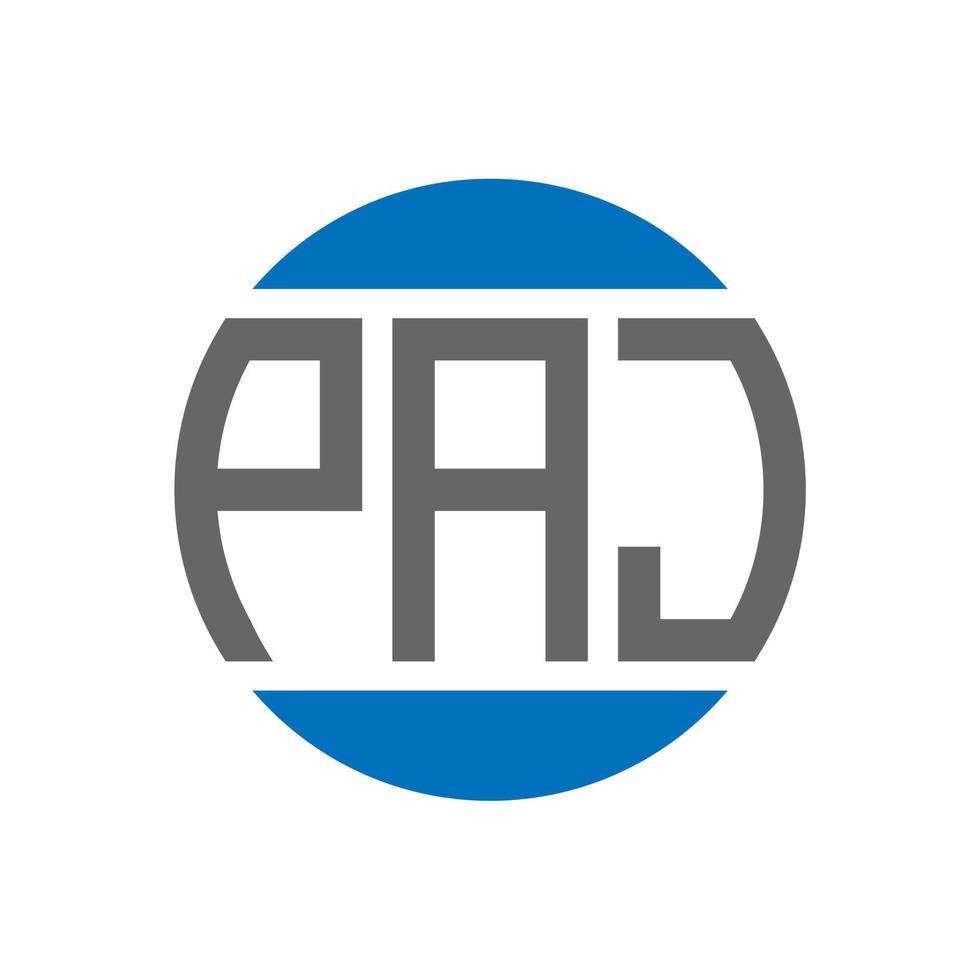 paj brief logo ontwerp Aan wit achtergrond. paj creatief initialen cirkel logo concept. paj brief ontwerp. vector