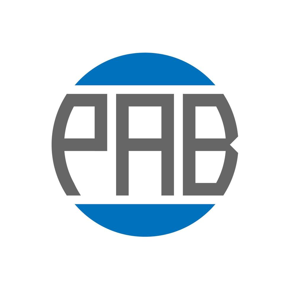 pab brief logo ontwerp Aan wit achtergrond. pab creatief initialen cirkel logo concept. pab brief ontwerp. vector