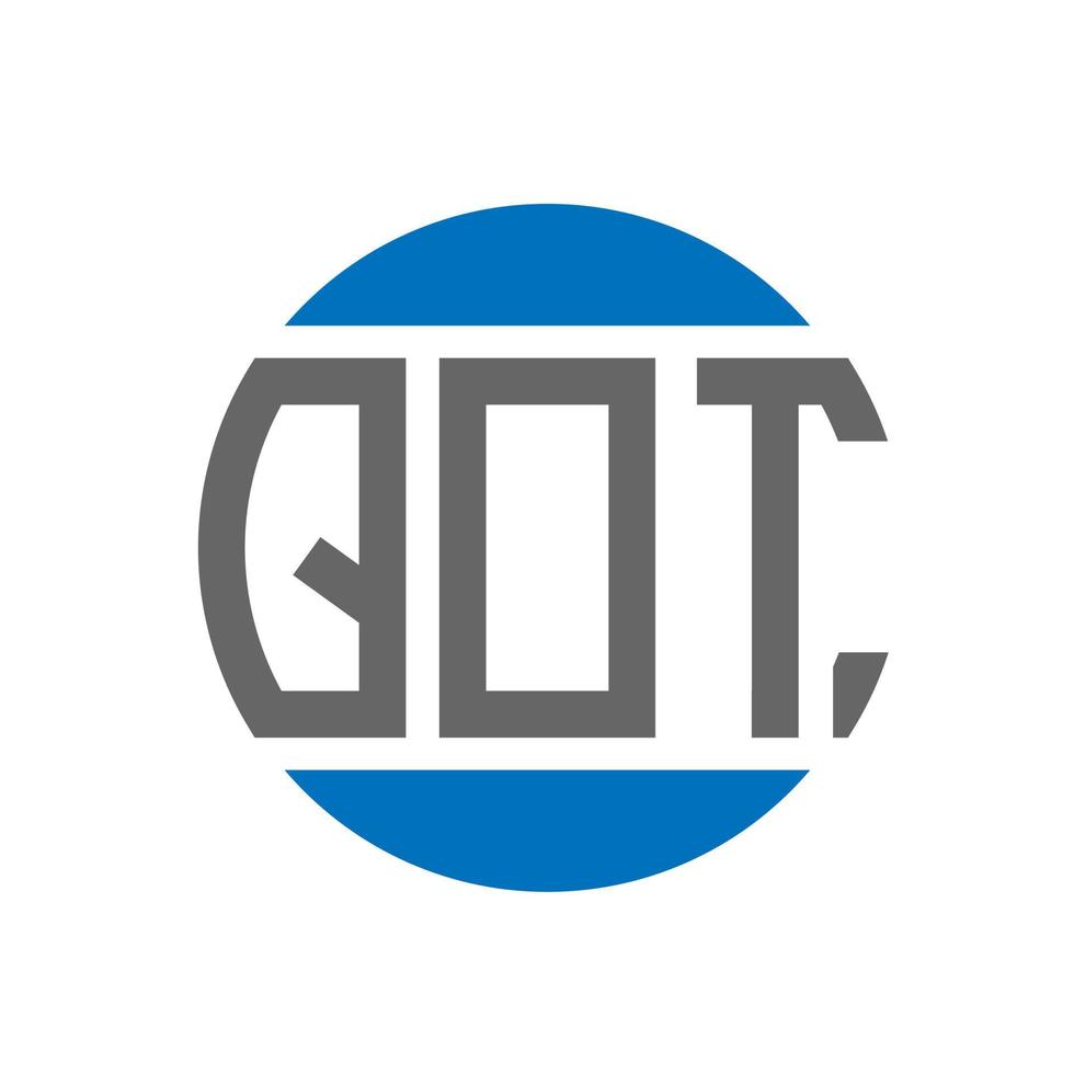 qot brief logo ontwerp Aan wit achtergrond. qot creatief initialen cirkel logo concept. qot brief ontwerp. vector