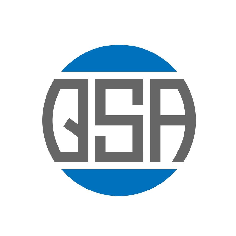 qsa brief logo ontwerp Aan wit achtergrond. qsa creatief initialen cirkel logo concept. qsa brief ontwerp. vector