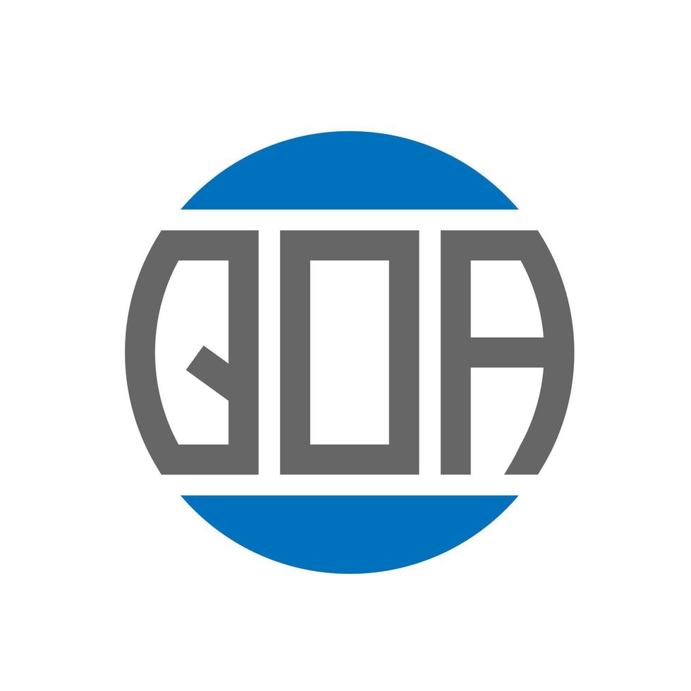 qoa brief logo ontwerp Aan wit achtergrond. qoa creatief initialen cirkel logo concept. qoa brief ontwerp. vector