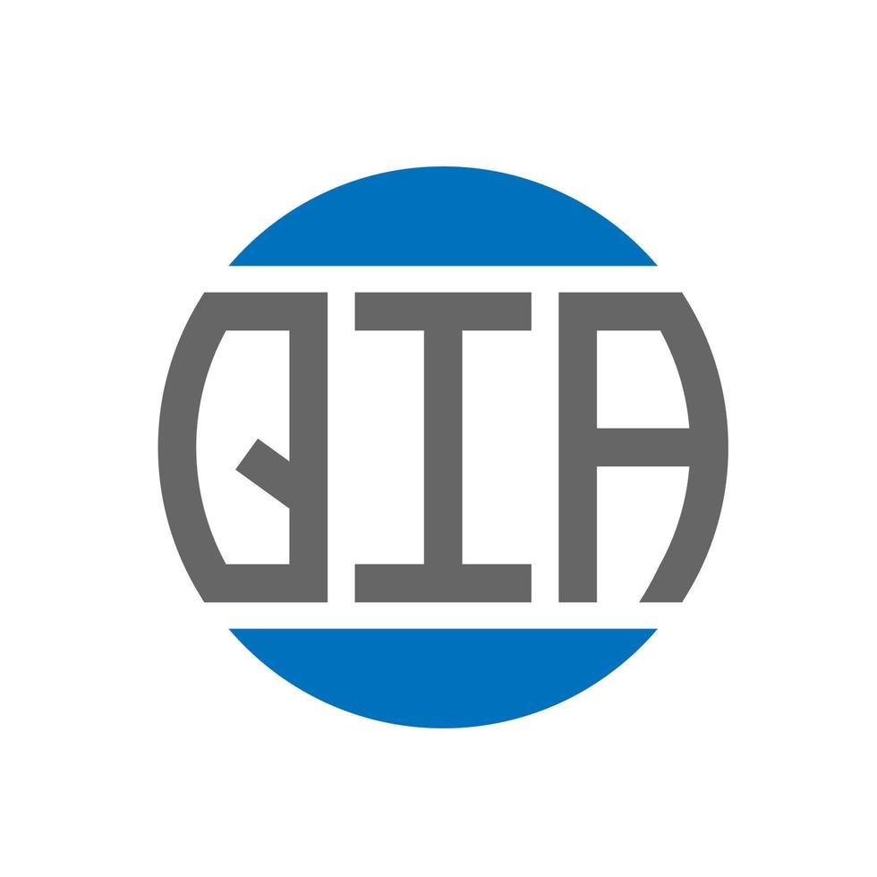 qia brief logo ontwerp Aan wit achtergrond. qia creatief initialen cirkel logo concept. qia brief ontwerp. vector