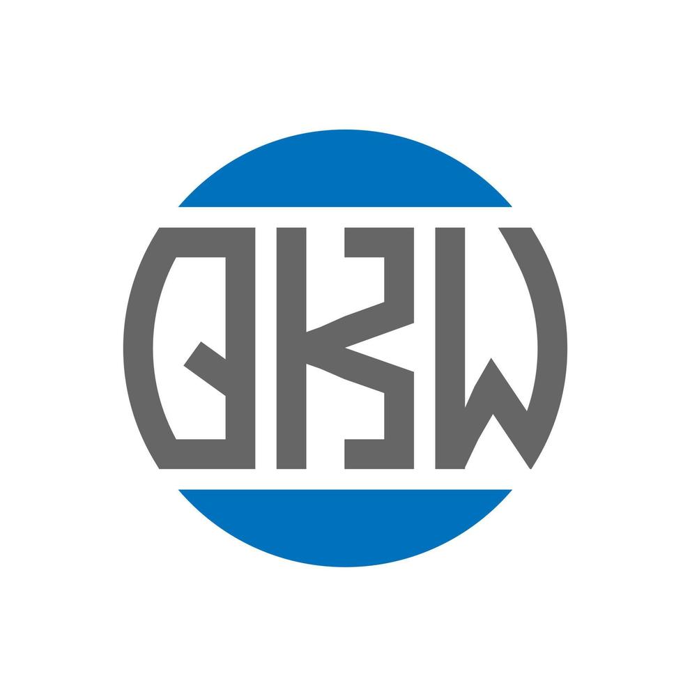 qkw brief logo ontwerp Aan wit achtergrond. qkw creatief initialen cirkel logo concept. qkw brief ontwerp. vector