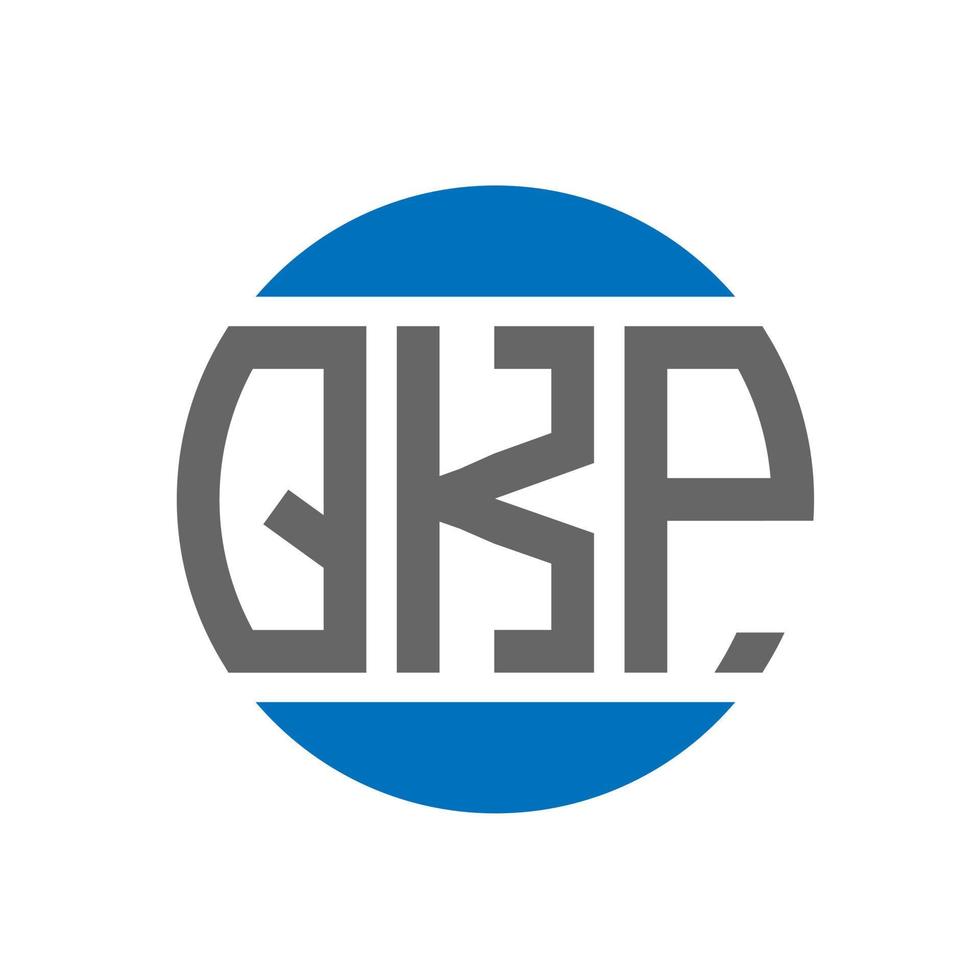 qkp brief logo ontwerp Aan wit achtergrond. qkp creatief initialen cirkel logo concept. qkp brief ontwerp. vector