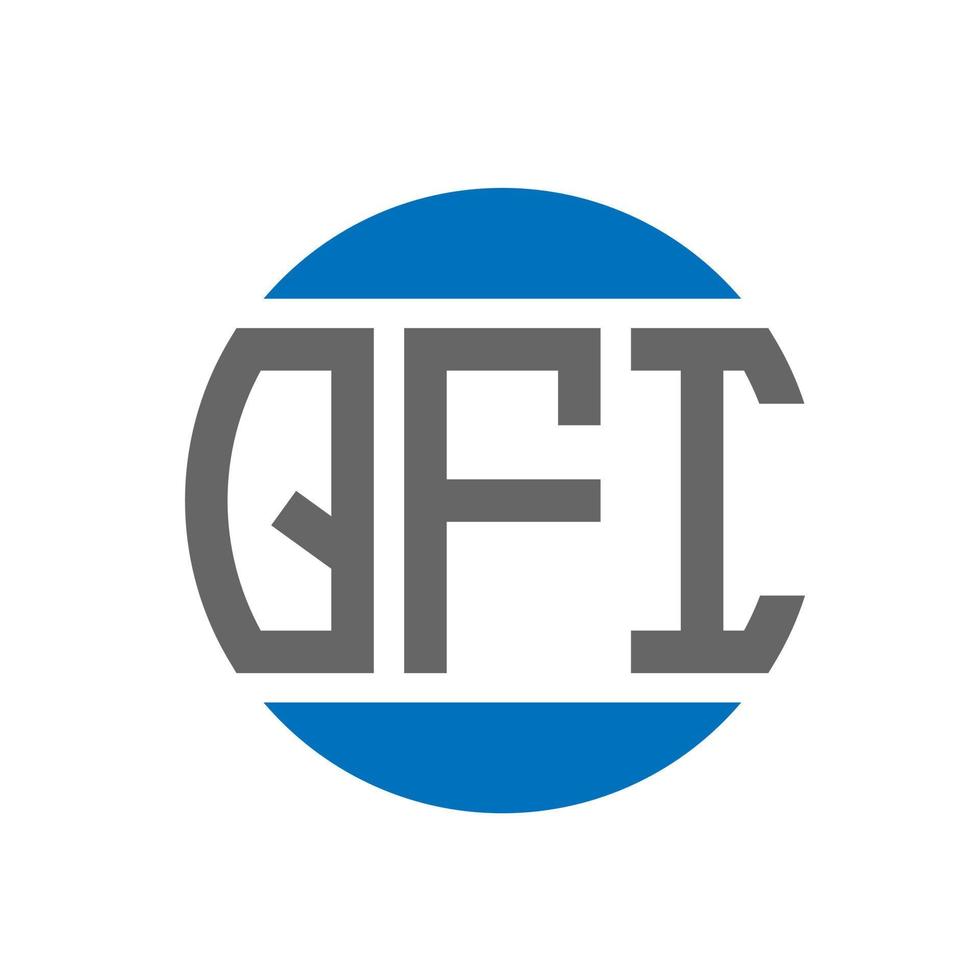 qfi brief logo ontwerp Aan wit achtergrond. qfi creatief initialen cirkel logo concept. qfi brief ontwerp. vector