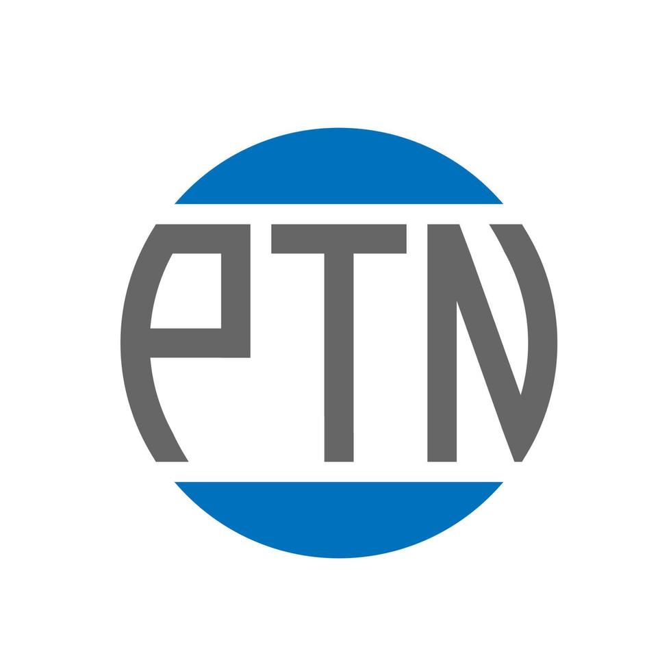 ptn brief logo ontwerp Aan wit achtergrond. ptn creatief initialen cirkel logo concept. ptn brief ontwerp. vector