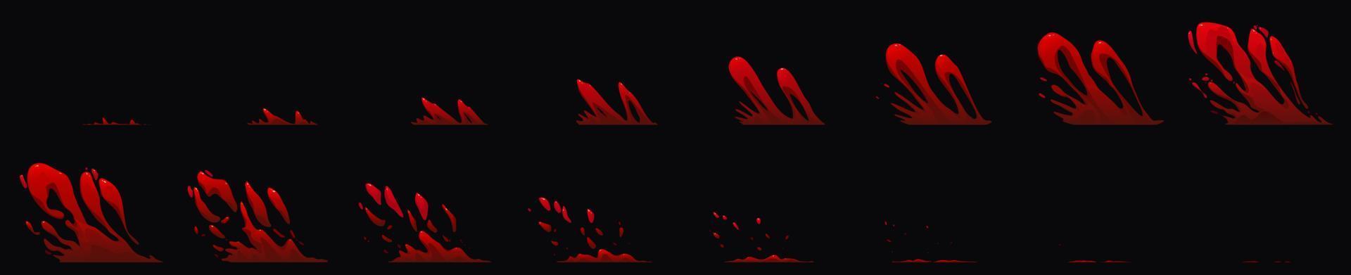 bloed plons sprite vel voor spel of animatie vector