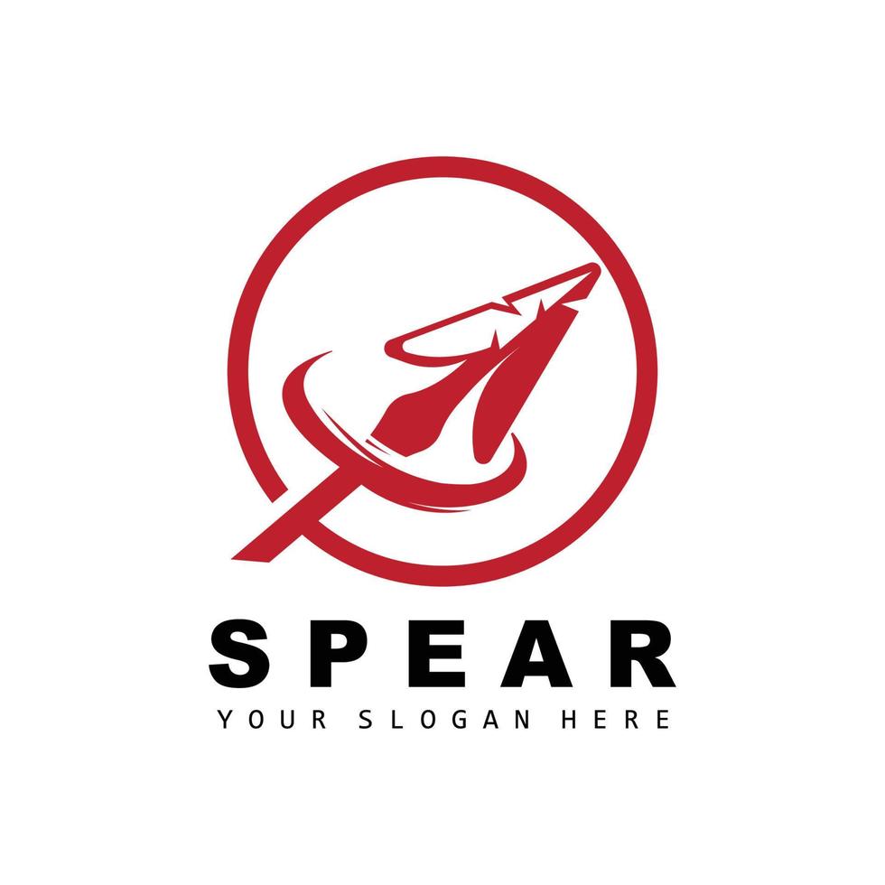 speer logo, jacht- uitrusting ontwerp, pijl oorlog wapen, Product merk vector