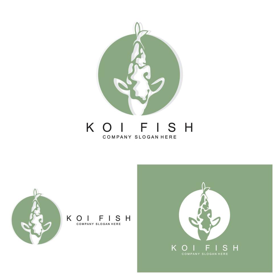 koi vis logo ontwerp, sier- vis vector, aquarium ornament illustratie merk Product vector