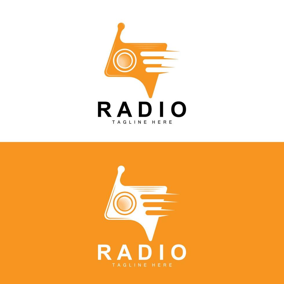 koffie radio logo, podcast radio ontwerp, koffie icoon, koffie cafe logo Product merk vector