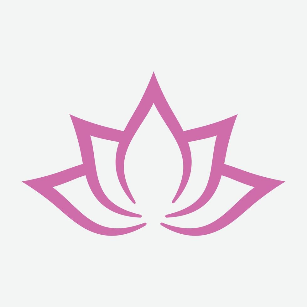 roze lotus bloesem, yoga symbool icoon geïsoleerd vlak ontwerp vector illustratie.