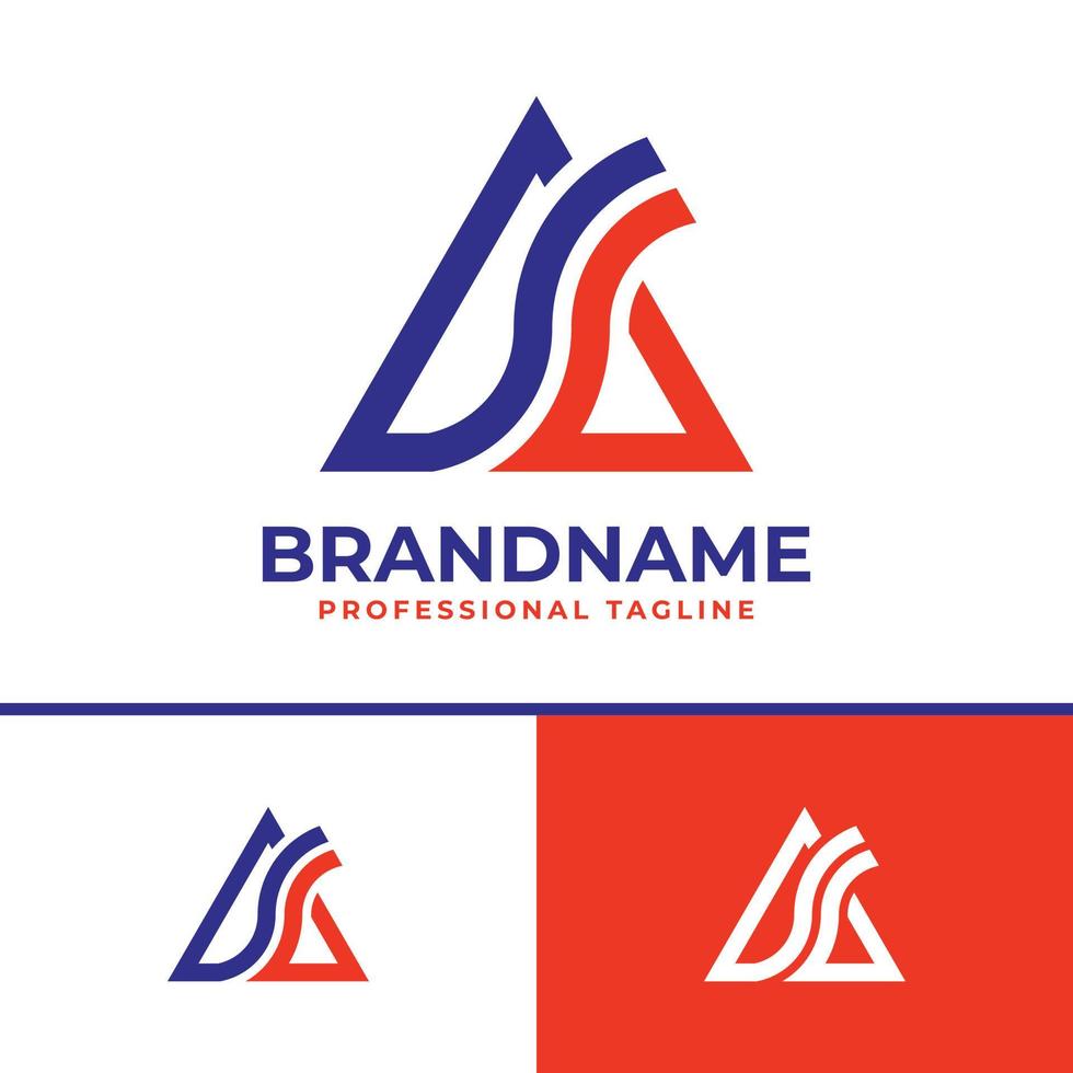 brief net zo monogram logo, geschikt voor ieder bedrijf met net zo of sa initialen. vector