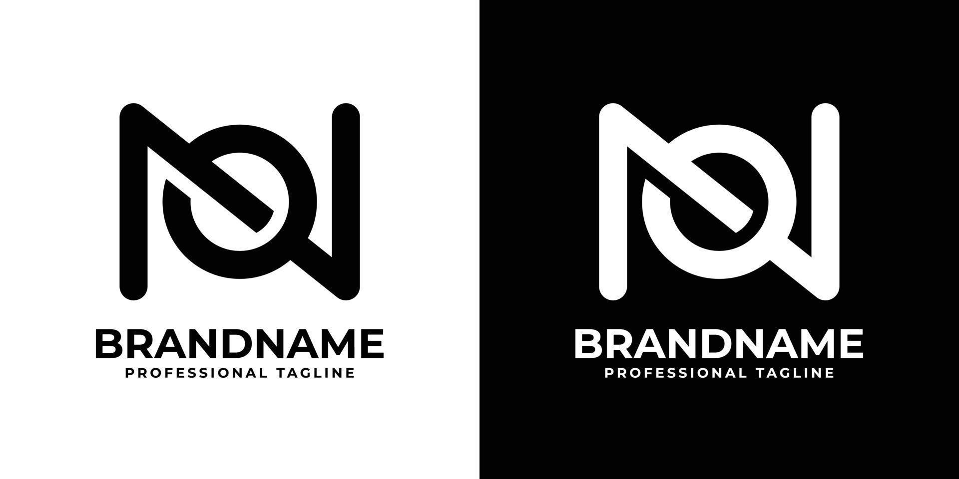 gemakkelijk brief Nee monogram logo, geschikt voor ieder bedrijf Nee of Aan initialen. vector