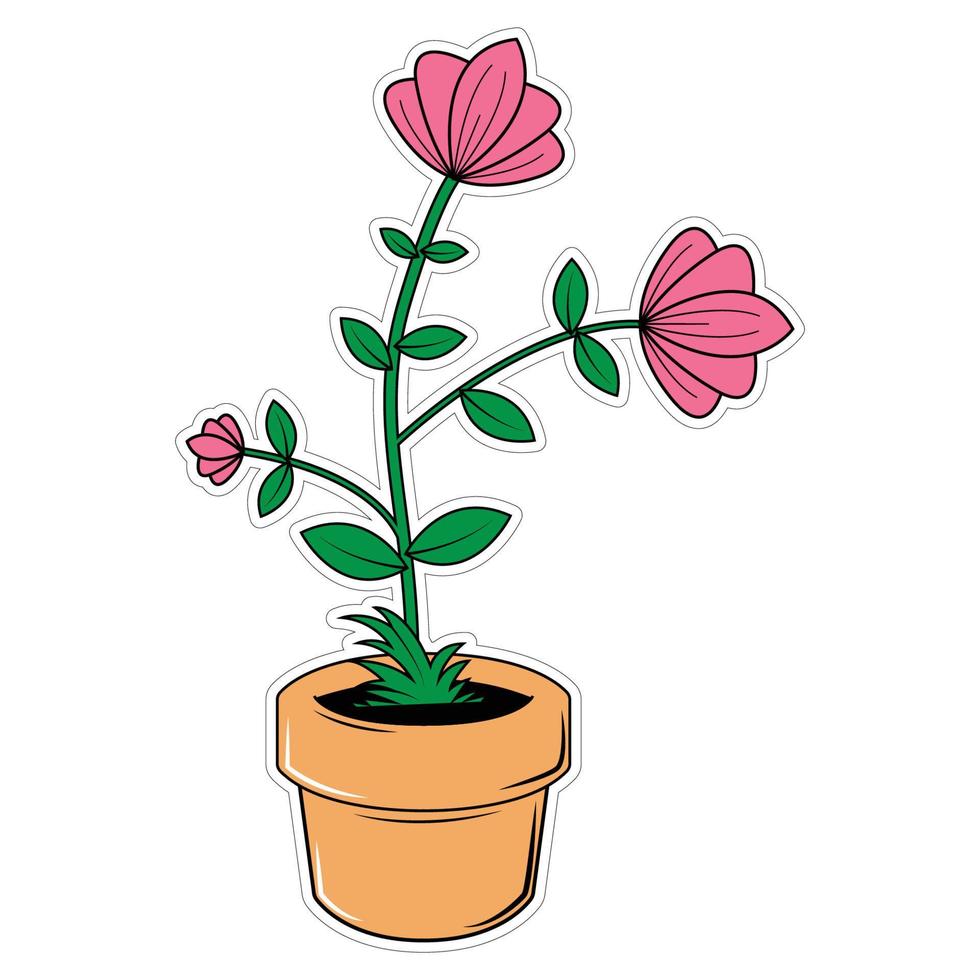 schattig bloem illustratie grafisch vector