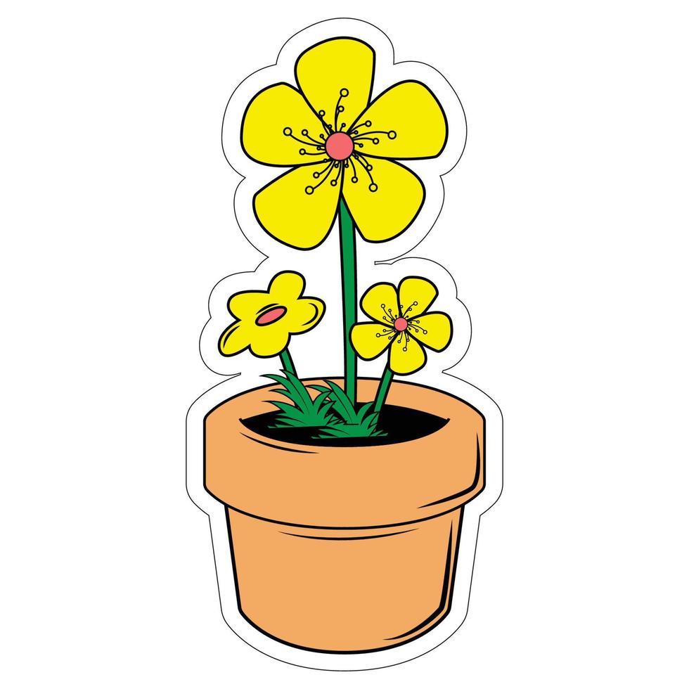 schattig bloem illustratie grafisch vector