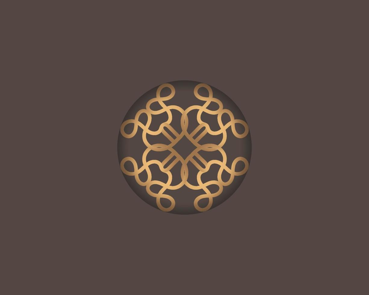 ronde abstract luxe mandala. logo sjabloon ontwerp. vector illustratie