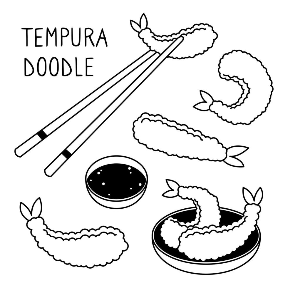 een reeks van Japans sushi voedsel, broodjes. items voor Aziatisch voedsel. Japans keuken. vector illustratie Aziatisch gerechten voor menu's en restaurants.