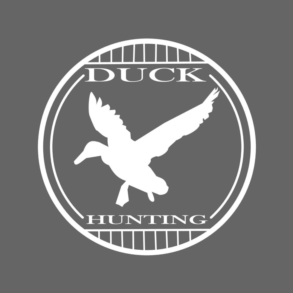 eend jacht- logo met eend beeld vector
