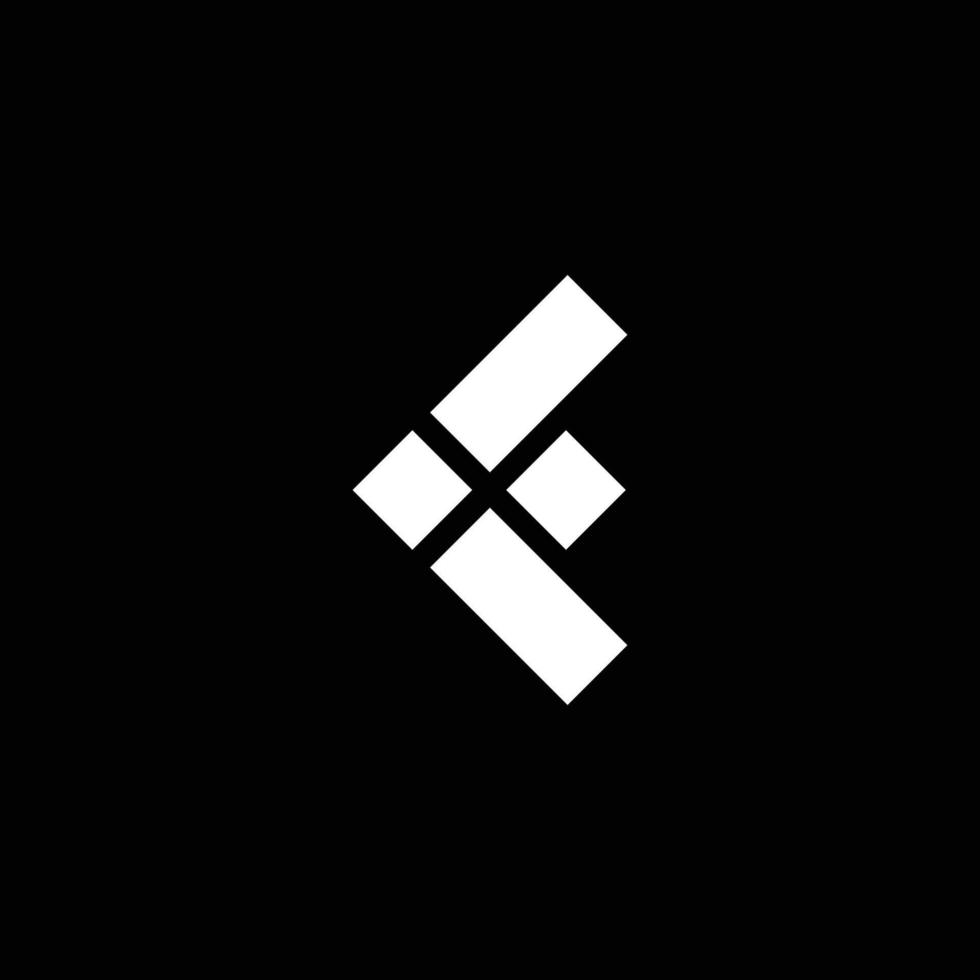 modern brief t f creatief monogram logo vector