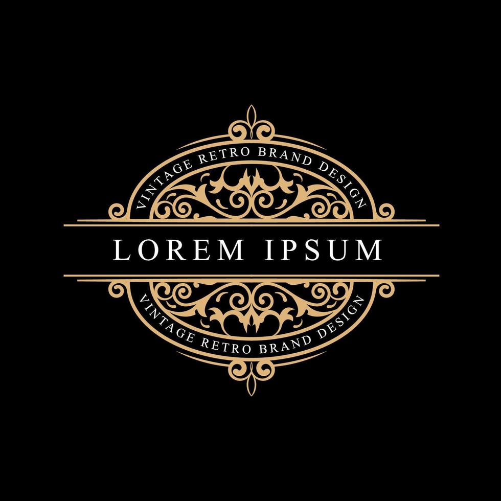 luxe ornament logo Sjablonen vector voorwerpen voor logotype of insigne ontwerp. modieus wijnoogst Koninklijk ornament kaders illustratie.