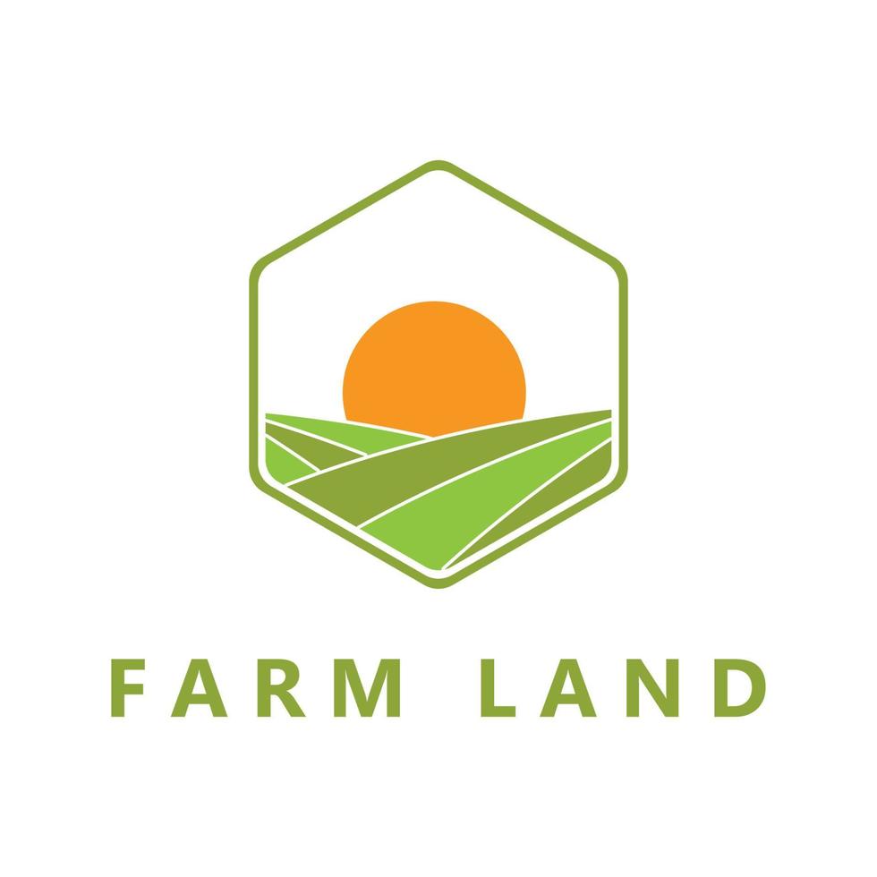 boerderij logo, landbouw logo vector met leuze sjabloon