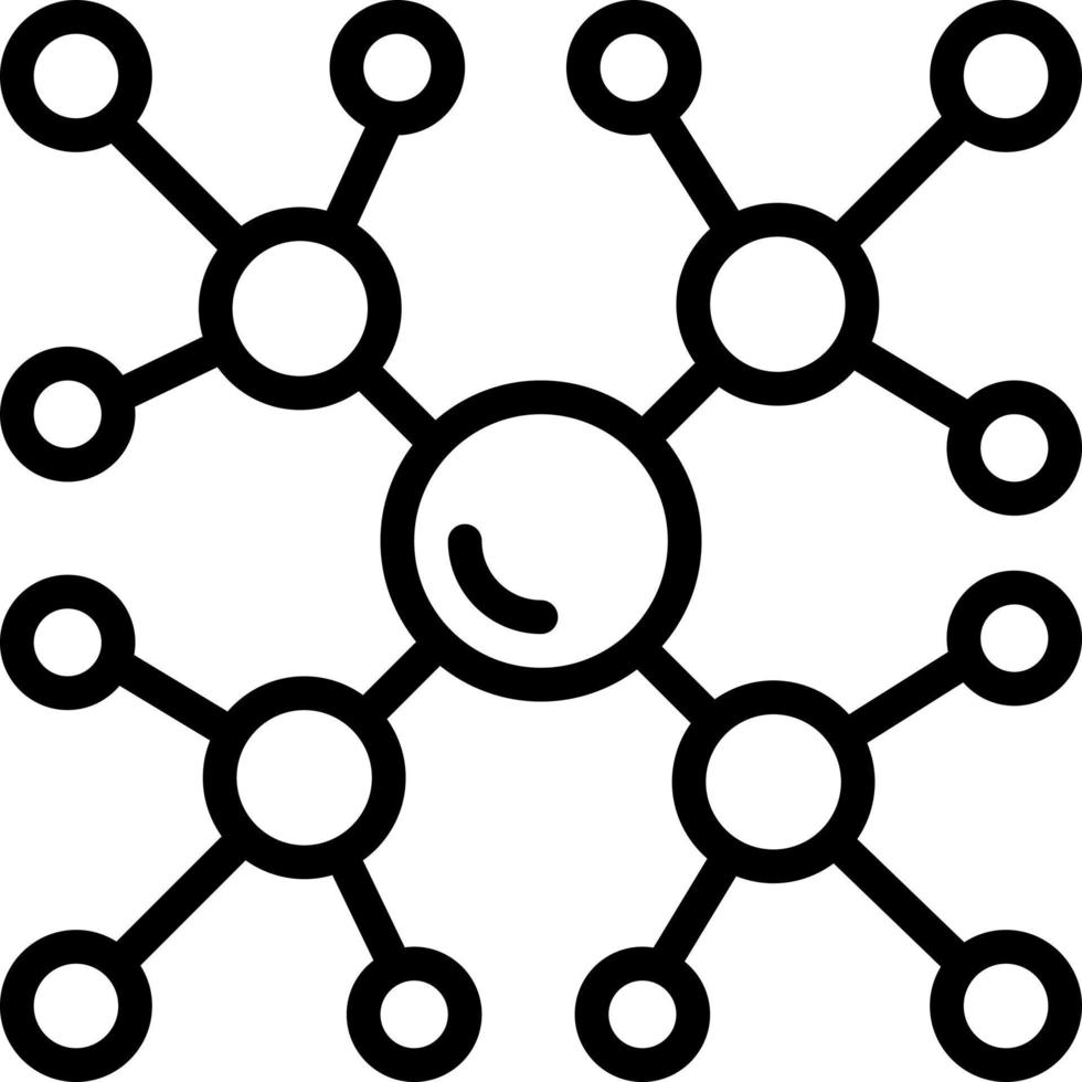 lijn icoon voor moleculair vector