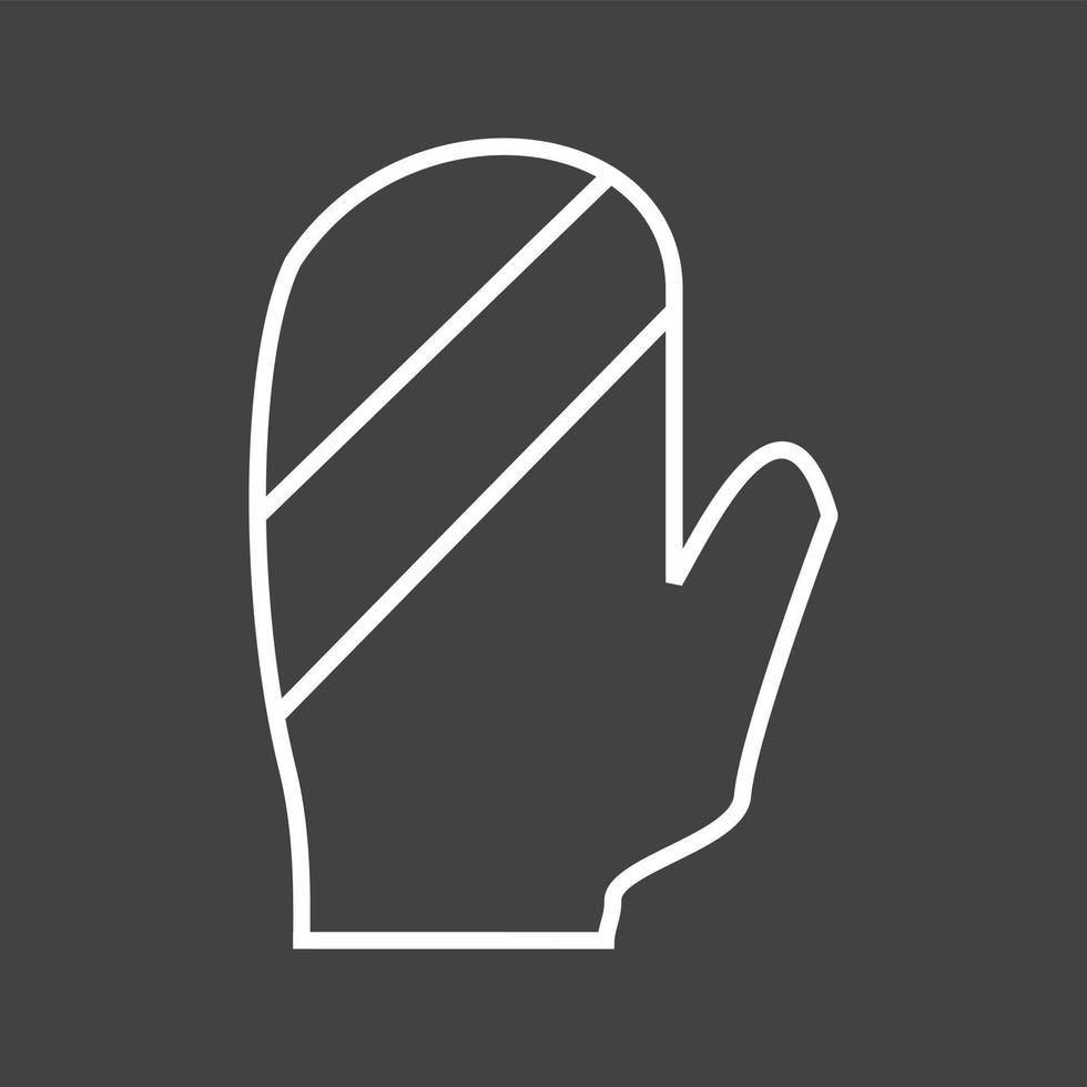 uniek bakken handschoen vector lijn icoon