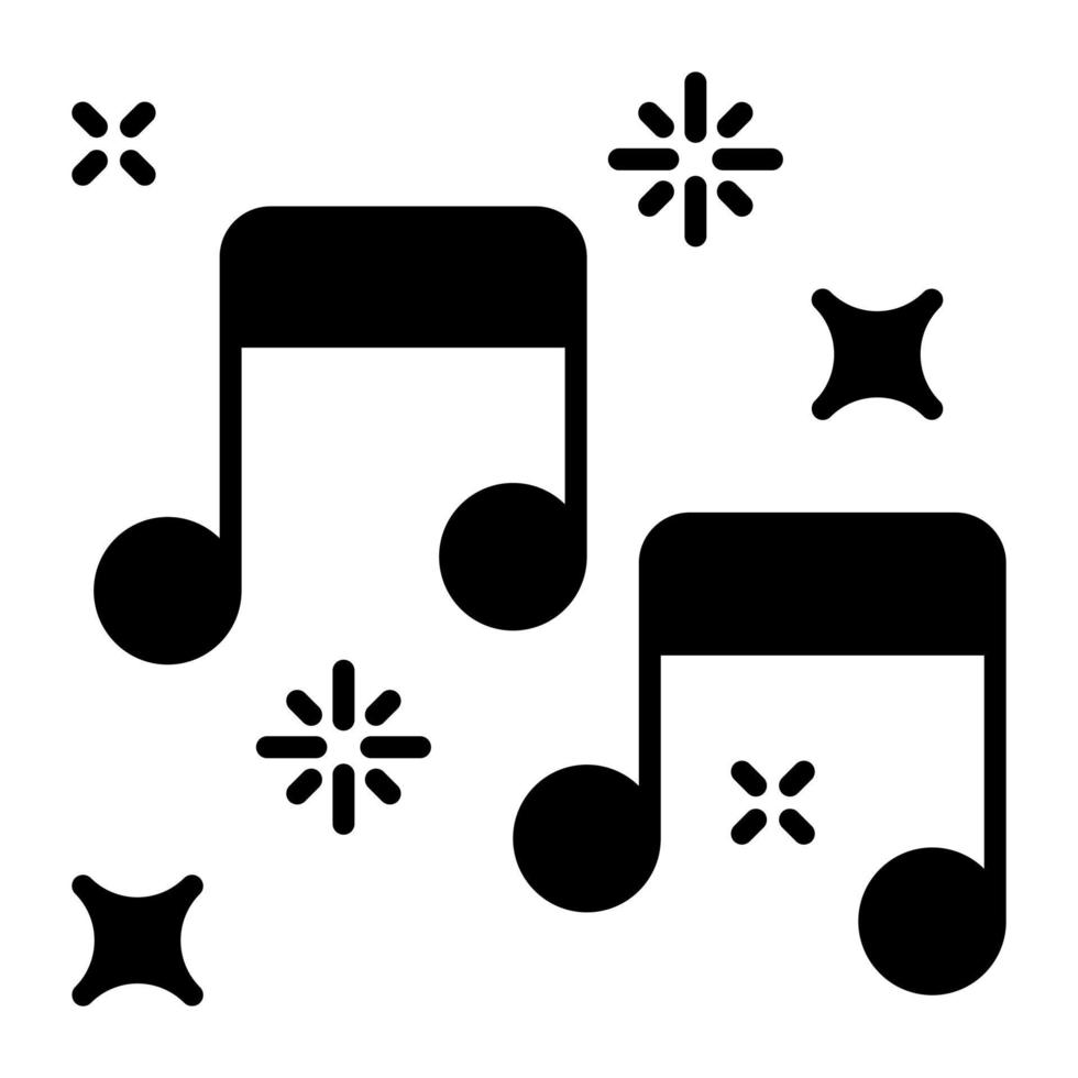 muziek- notities, melodie of afstemmen voor musical app in modieus stijl vector