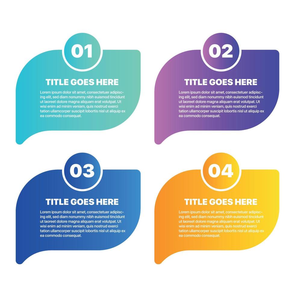 infographic bericht banners 4 vector