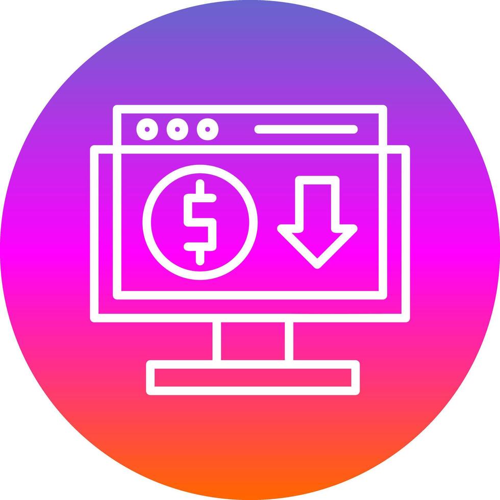 online inkomen vector icoon ontwerp