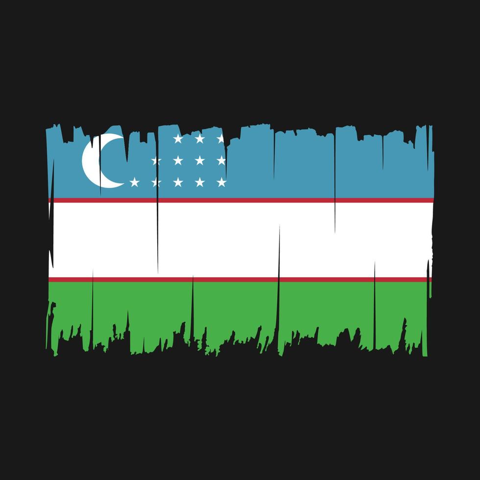 Oezbekistan vlag borstel vector illustratie
