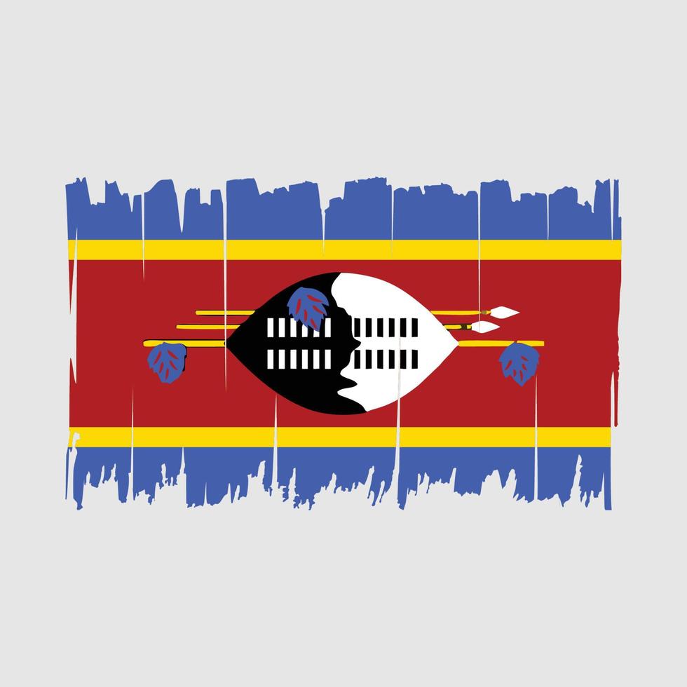 Swaziland vlag borstel vector illustratie