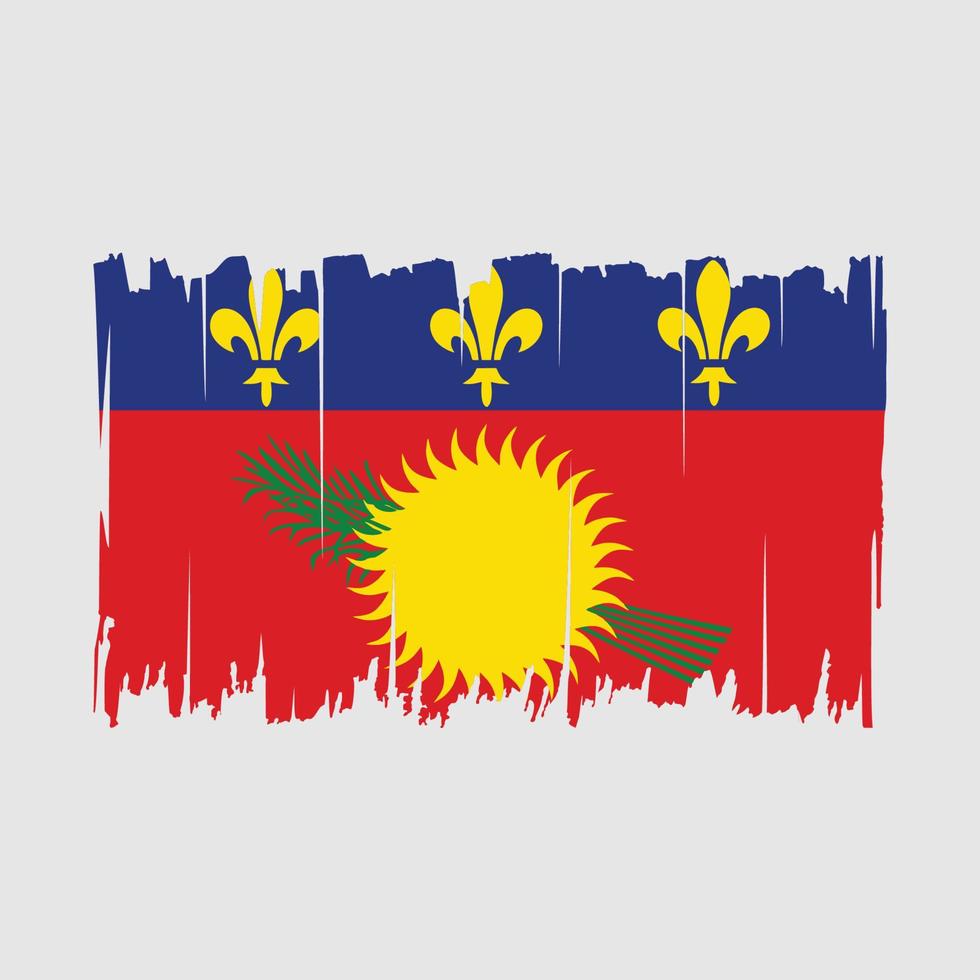 Guadeloupe vlag borstel vector illustratie